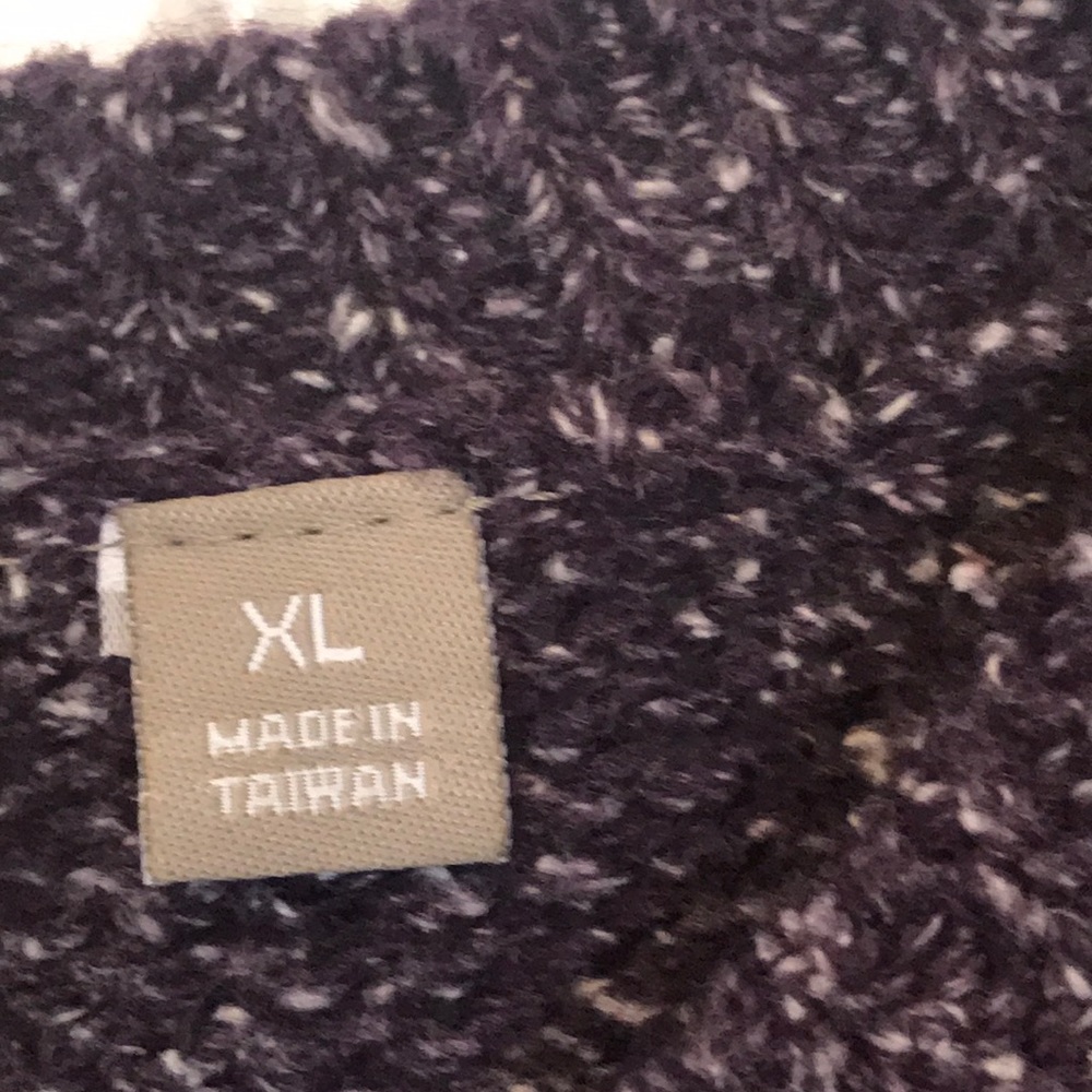 Croft & Barrow Long sleeve purple marled sweater - Picture 3 of 6